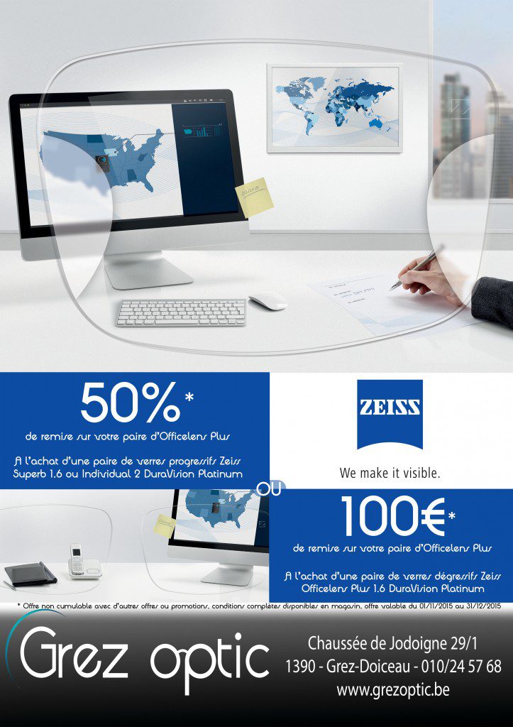 Promo Zeiss - Officelens Plus  - Dégressif